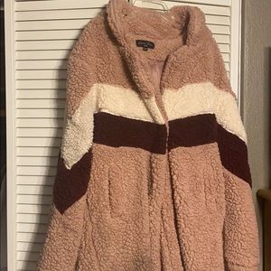 Pink Love Tree Sherpa Jacket!